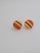 Load image into Gallery viewer, Mini Orange Stripe Kantarines Earring
